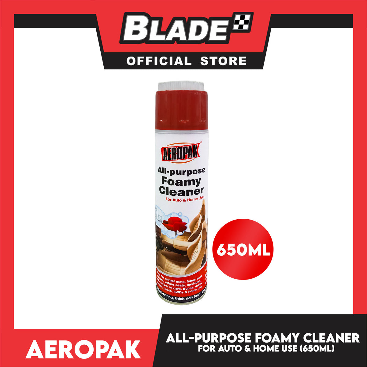 Aeropak All-purpose Foamy Cleaner for Auto and Home use 650ml