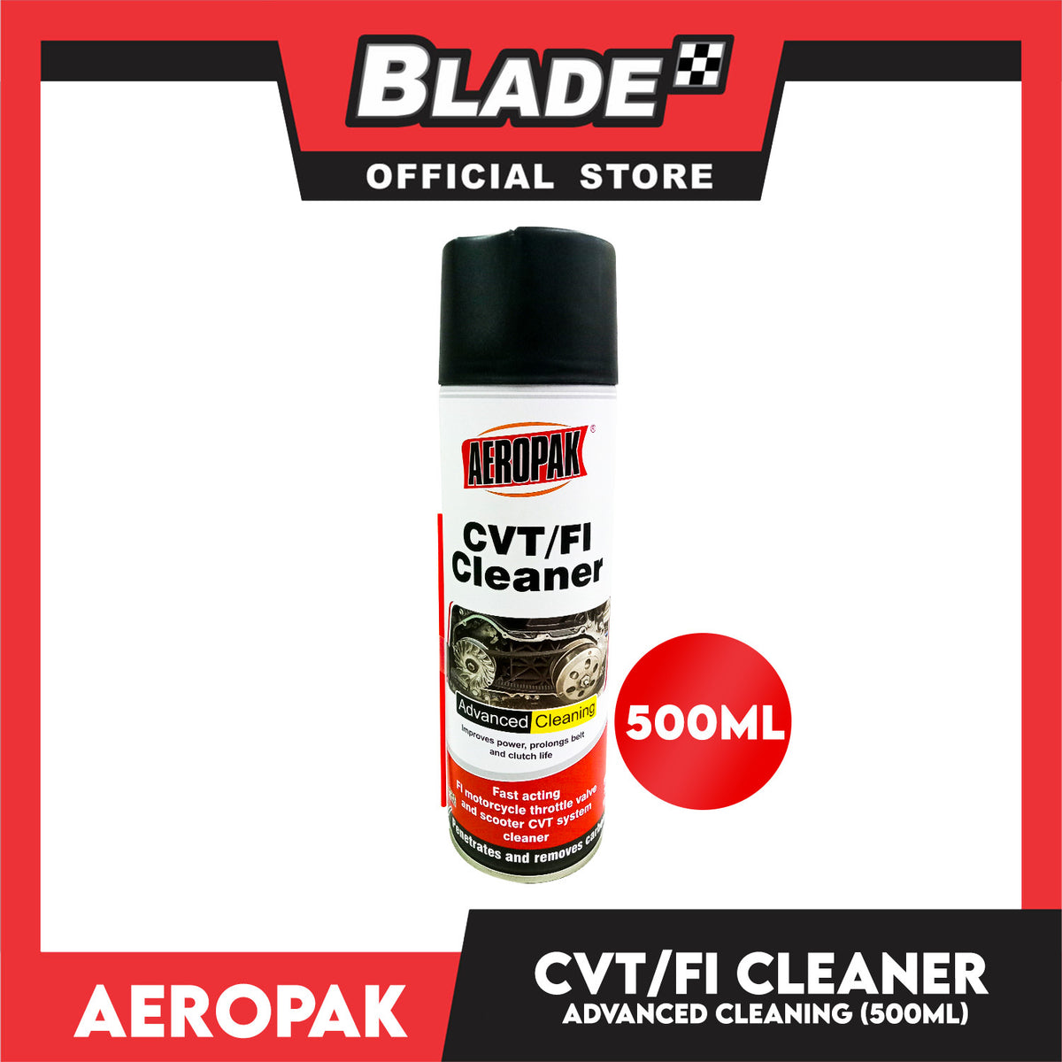 Aeropak CVT/FI Cleaner 500ml for Motorcycle and Scooter