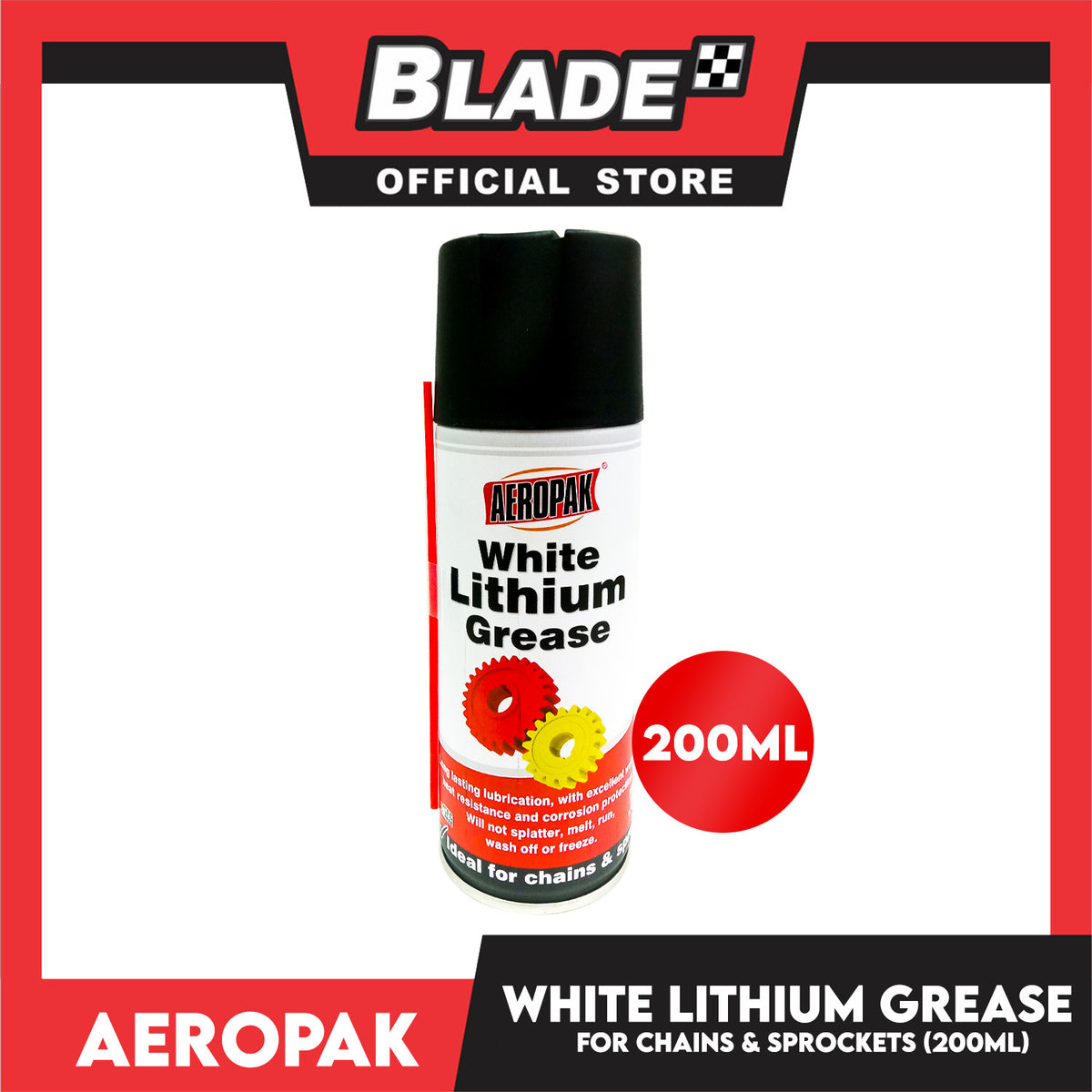 Aeropak White Lithium Grease for Chains and Sprockets 200ml