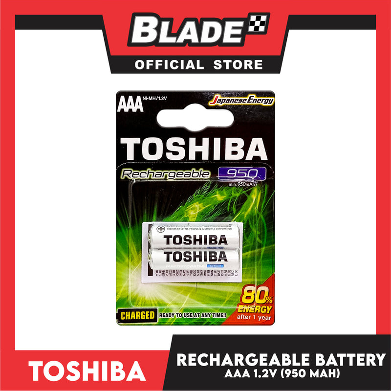 Toshiba Rechargeable Battery AAA 1.2V 950 MAH (2pcs/Pack)
