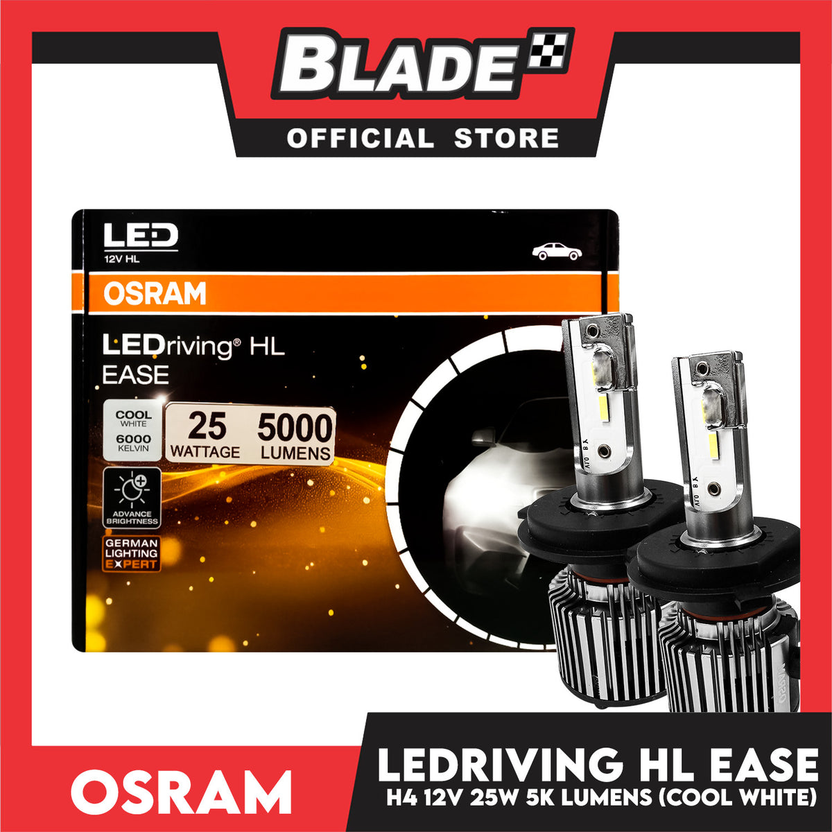 Osram LEDRIVING HL EASE 5000lm 6000k 12V 25W H4 F6204CW (Cool White)