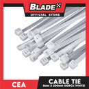Cea Nylon Cable Tie 12 inches White (8mm x 300mm) 100pcs/Bag