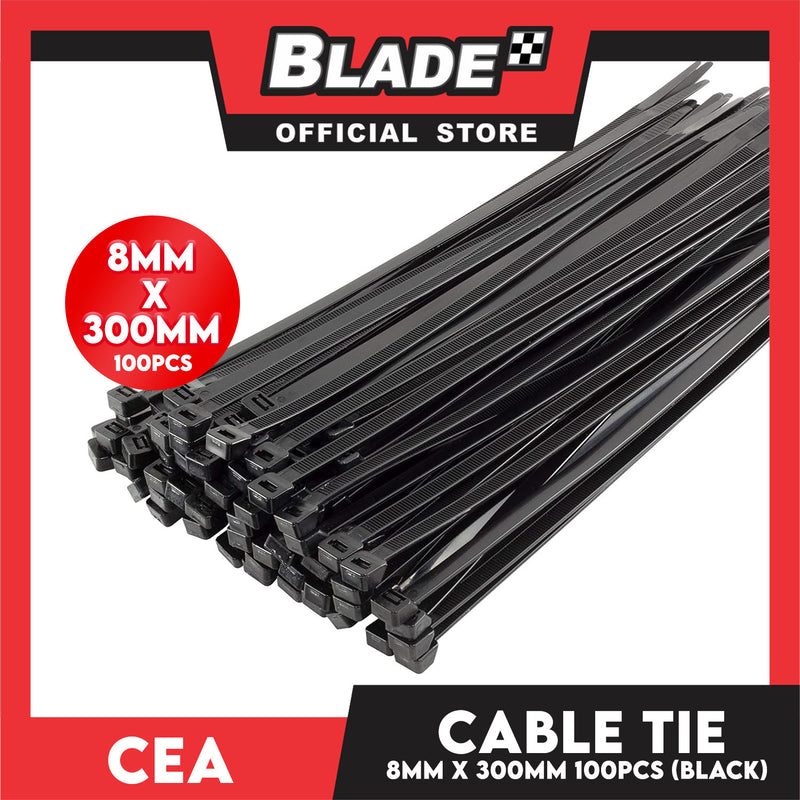 Cea Nylon Cable Tie 12 inches Black (8mm x 300mm) 100pcs/Bag
