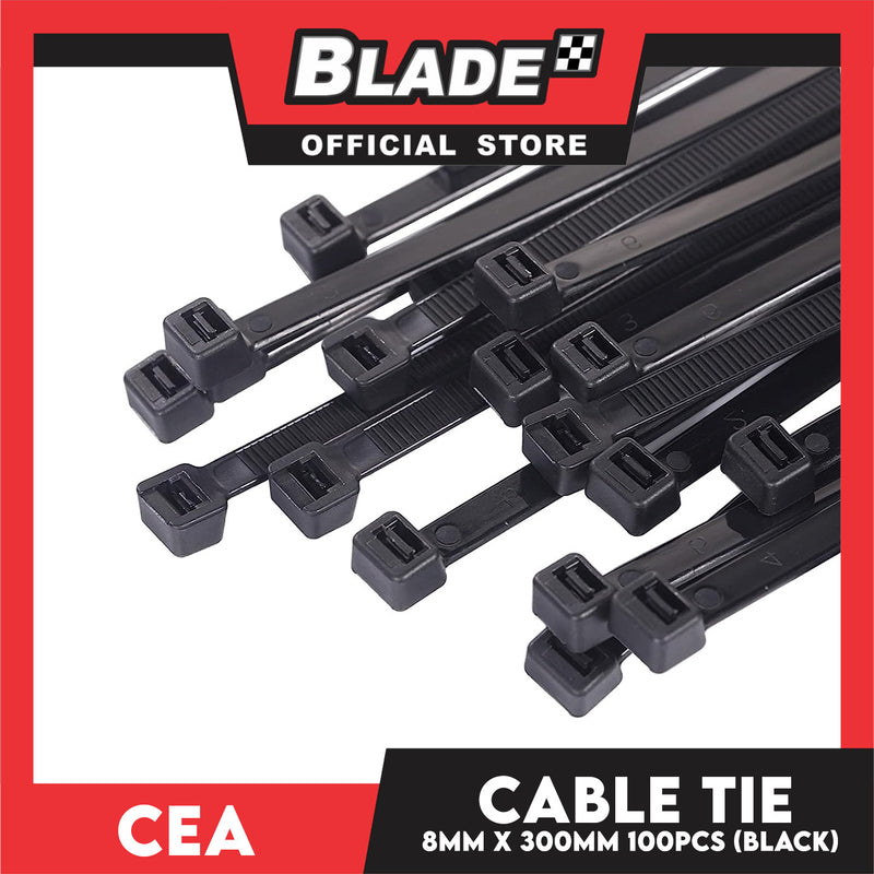 Cea Nylon Cable Tie 12 inches Black (8mm x 300mm) 100pcs/Bag