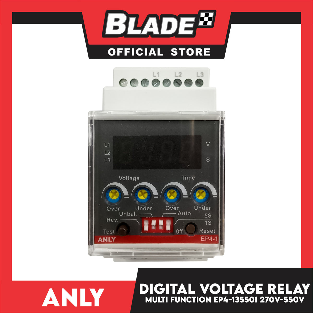 Anly Multi Function Digital Voltage Relay EP4-135501 AC 270-550V 50/60Hz