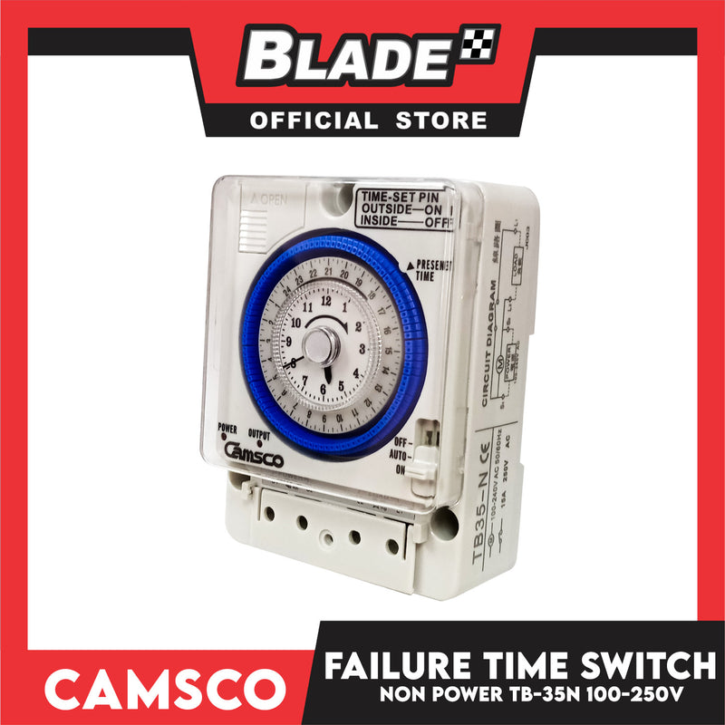 Camsco Non Power Failure 24 Hours Time Switch TB-35N with Backup Battery