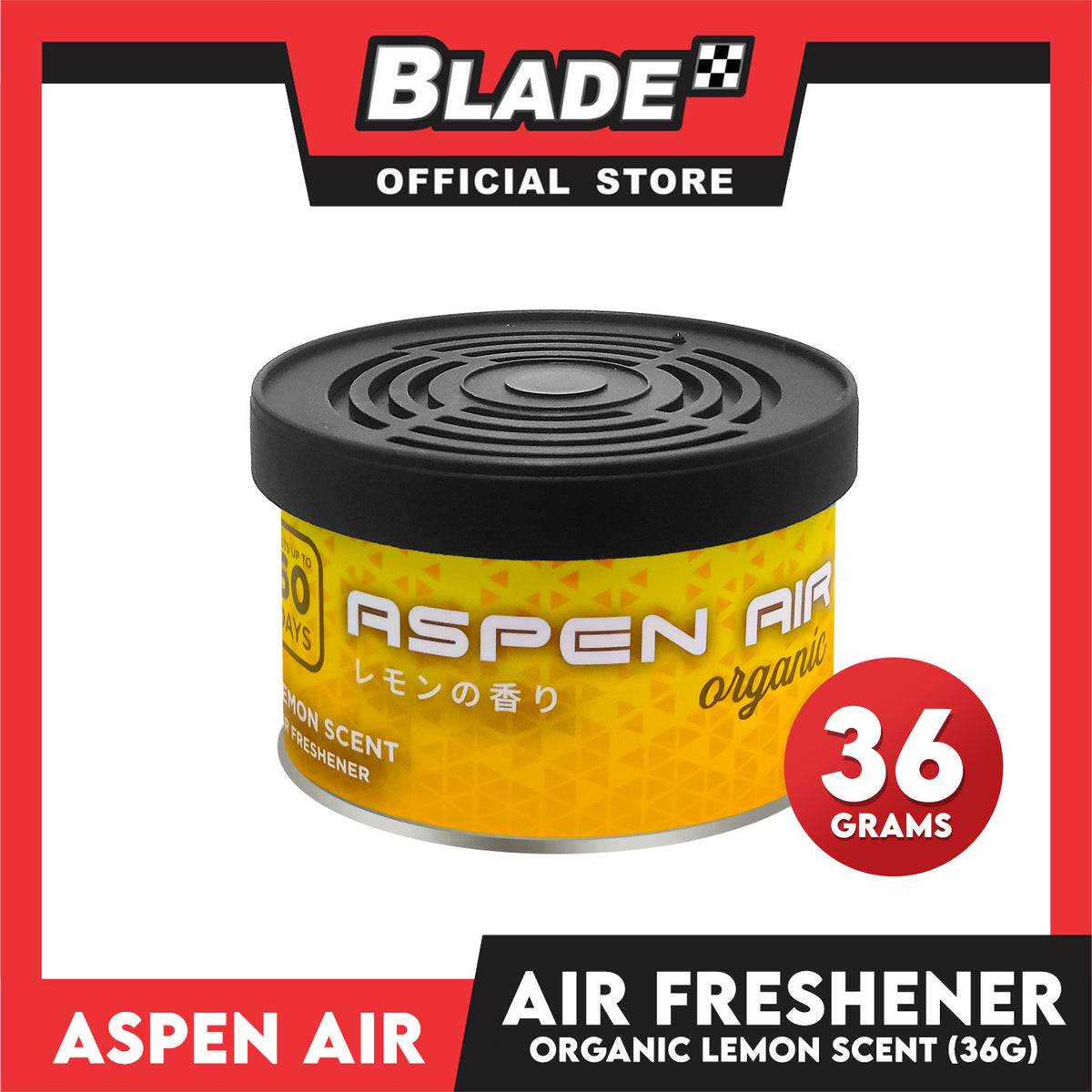 Aspen Air Organic Car Air Freshener (Lemon) 36g