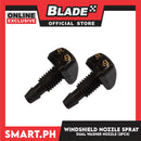 2pcs Car Window Windshield Wiper Washer Nozzle Water Spray Jet (Black)