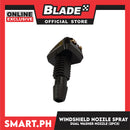 2pcs Car Window Windshield Wiper Washer Nozzle Water Spray Jet (Black)