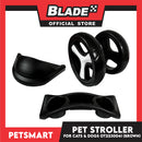 Pet Stroller 3 Wheels for Cats and Dogs, Brown Color (OT2230041) 36cm x 73cm x 105cm