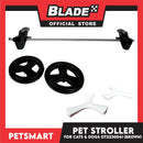 Pet Stroller 3 Wheels for Cats and Dogs, Brown Color (OT2230041) 36cm x 73cm x 105cm