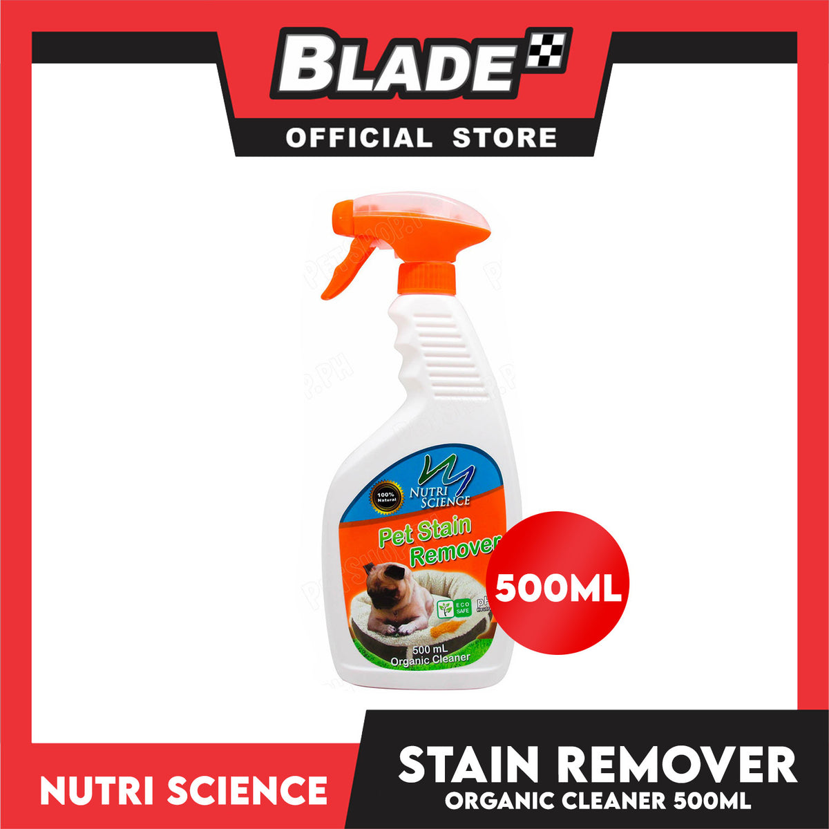 Nutri Science Pet Stain Remover Organic Cleaner 500ml