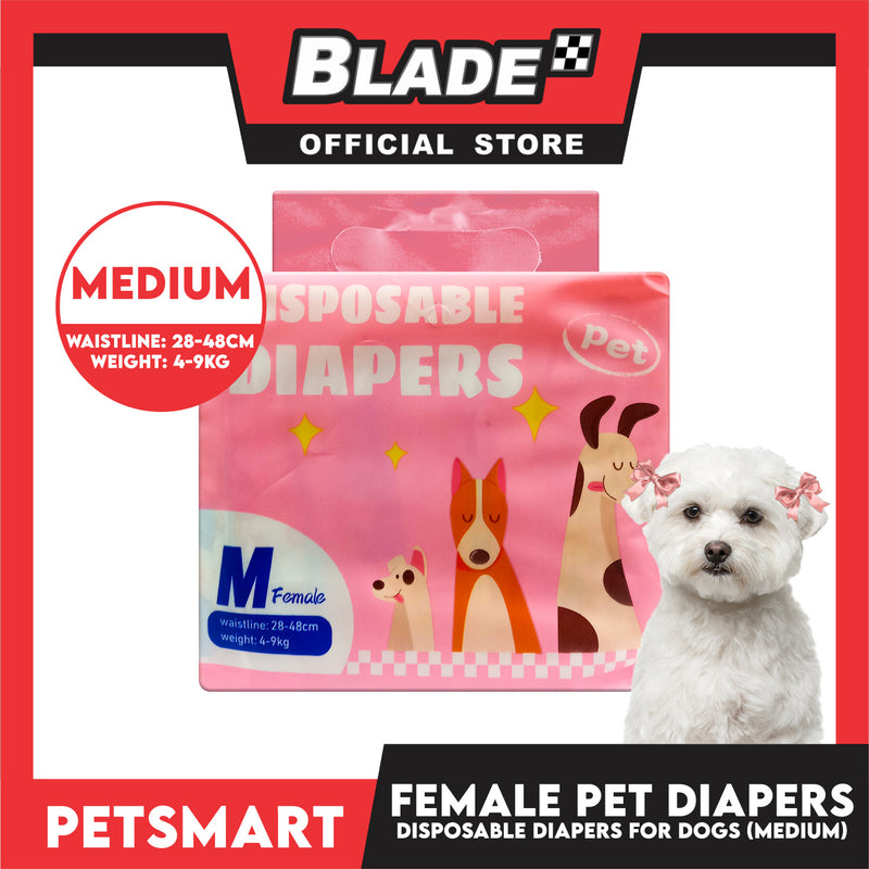 Disposable Pet Diapers for Female Dogs 4-9kg (Medium)