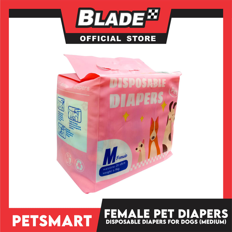 Disposable Pet Diapers for Female Dogs 4-9kg (Medium)
