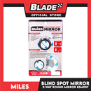 Miles 2-way Blind Spot Mirror (Round) BSM057 with 360 degree Adjustable Swivel Base