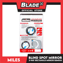 Miles 2-way Blind Spot Mirror (Rectangle) BSM054 with 360 degree Adjustable Swivel Base