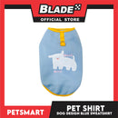 Pet Shirt Blue Sweat Shirt Dog Design (Medium) for Cats and Dogs