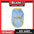 Pet Shirt Blue Sweat Shirt Dog Design (Large) for Cats and Dogs
