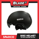 Sparco Bike and Scooter Helmet with Safety LED Light Medium Size 55-59cm (Black) Sports Helmet SE303BK