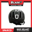 Sparco Bike and Scooter Helmet with Safety LED Light Medium Size 55-59cm (Black) Sports Helmet SE303BK