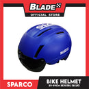 Sparco Bike and Scooter Helmet with Safety LED Light Medium Size 55-59cm (Blue) Sports Helmet SE303BL