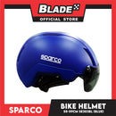 Sparco Bike and Scooter Helmet with Safety LED Light Medium Size 55-59cm (Blue) Sports Helmet SE303BL