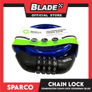 Sparco 4-digits Combination Lock Coil (Blue) for Bicycles, Motorcycles, and eScooters