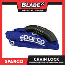 Sparco 4-digits Combination Chain Lock (Blue) for Bicycles, Motorcycles, and eScooters
