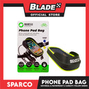 Sparco Waterproof Bicycle Phone Pad Bag 360 degree 1L (Black/Yellow Green) SE106YL