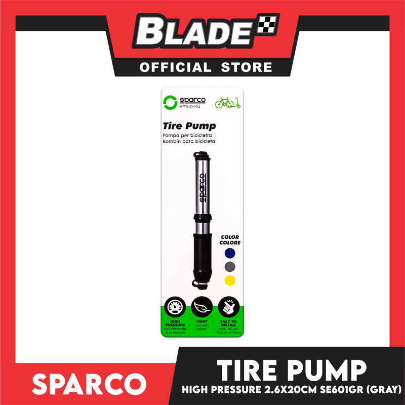 Sparco Bicycle Tire Pump Mini Bike Pump (Gray) SE601GR