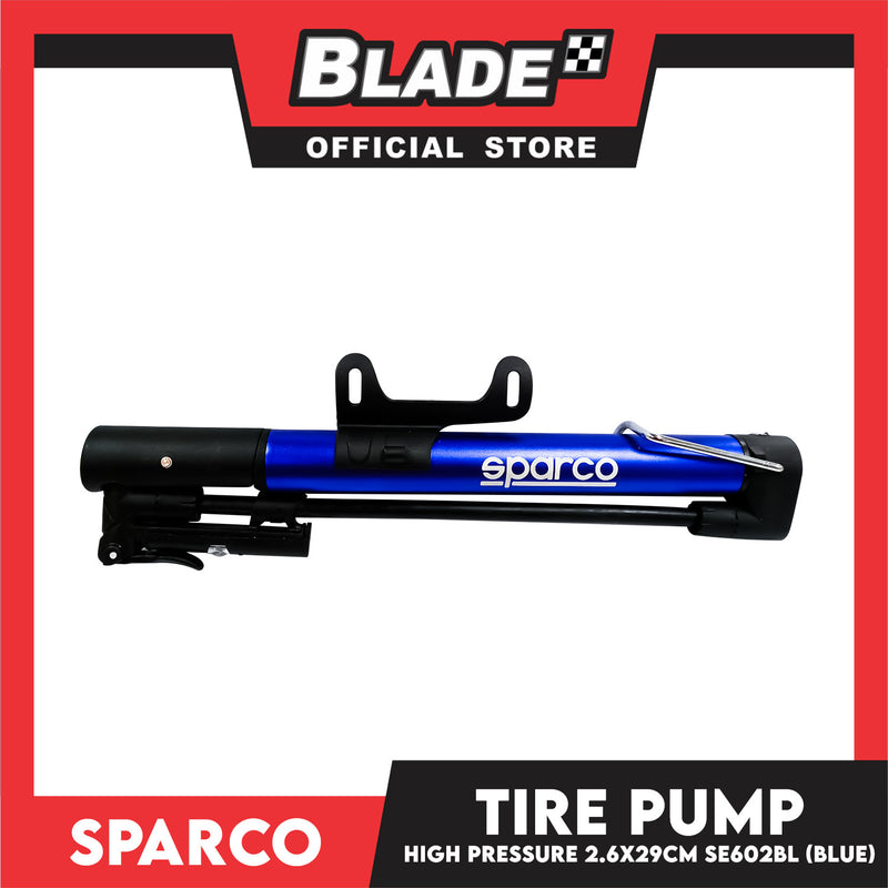 Sparco Bicycle Tire Pump Bike Scooter Pump (Blue) SE602BL