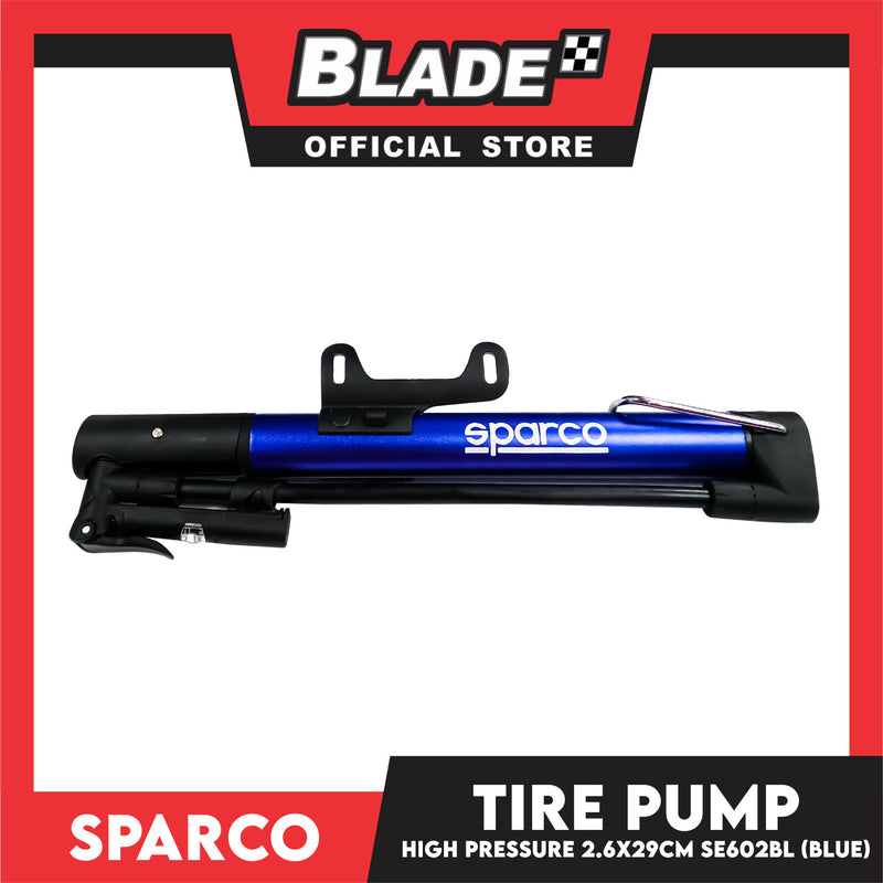 Sparco Bicycle Tire Pump Bike Scooter Pump (Blue) SE602BL
