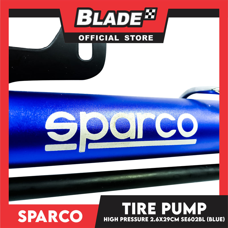 Sparco Bicycle Tire Pump Bike Scooter Pump (Blue) SE602BL