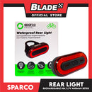 Sparco Bicycle LED  Rear Light Waterproof Rechargeable 50 Lumens 400mAh
