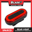 Sparco Bicycle LED  Rear Light Waterproof Rechargeable 50 Lumens 400mAh