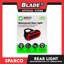 Sparco Bicycle LED  Rear Light Waterproof Rechargeable 50 Lumens 400mAh