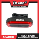 Sparco Bicycle LED  Rear Light Waterproof Rechargeable 50 Lumens 400mAh