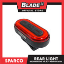 Sparco Bicycle LED  Rear Light Waterproof Rechargeable 50 Lumens 400mAh