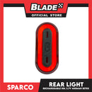 Sparco Bicycle LED  Rear Light Waterproof Rechargeable 50 Lumens 400mAh