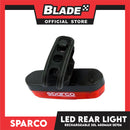 Sparco Bicycle LED  Rear Light Waterproof Rechargeable 30 Lumens 400mAh