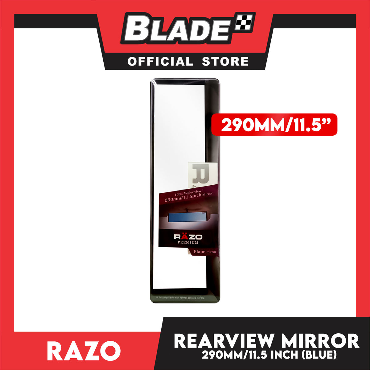 Razo Rear View Mirror 290mm / 11.5'' Blue RG101