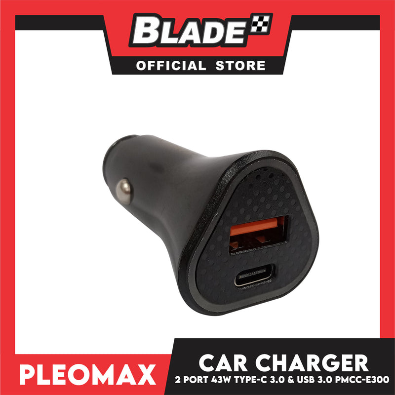 Pleomax Ultra-fast Car Charger 2-port PD QC 43W PMCC-E300