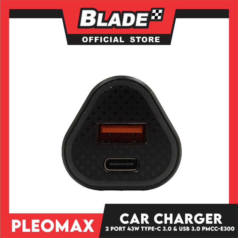 Pleomax Ultra-fast Car Charger 2-port PD QC 43W PMCC-E300