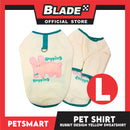 Pet Shirt Yellow Sweat Shirt Dog Design (Large) for Cats and Dogs