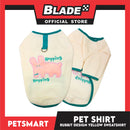 Pet Shirt Yellow Sweat Shirt Dog Design (Large) for Cats and Dogs