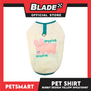 Pet Shirt Yellow Sweat Shirt Dog Design (Large) for Cats and Dogs
