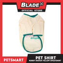 Pet Shirt Yellow Sweat Shirt Dog Design (Large) for Cats and Dogs