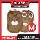 Pet Shirt Bear Design Brown Fleece (Medium)  Cats and Dogs