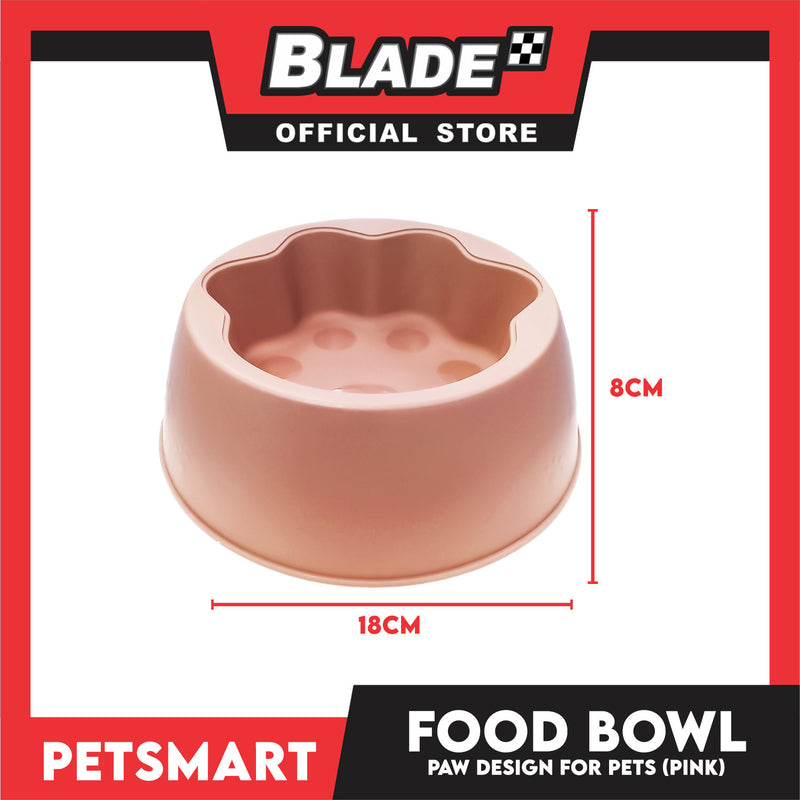 Pet Bowl Paw Design (Pink) for Cats and Dogs