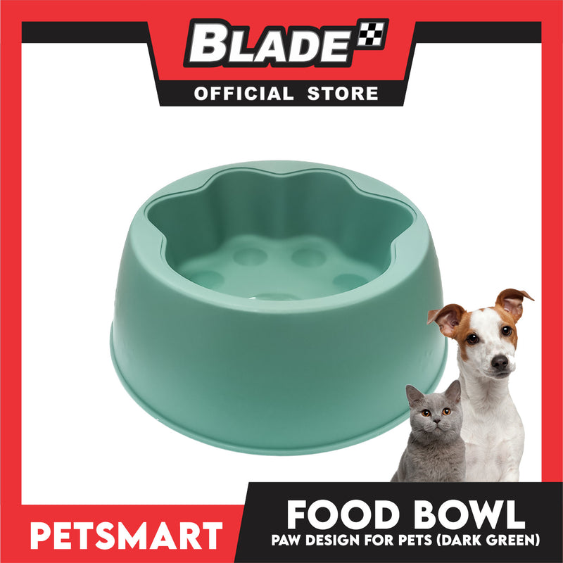 Pet Bowl Paw Design (Dark Green) for Cats and Dogs